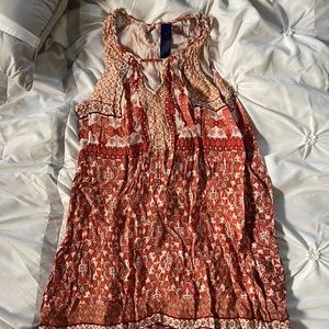 Francesca’s Orange patterned dress